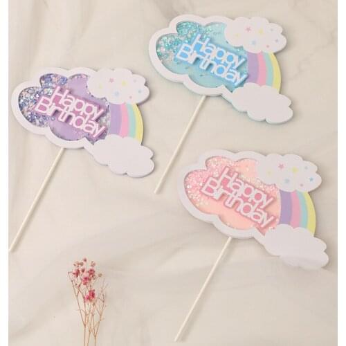 Star Cloud Angel Number Cake Toppers Baby Shower Birthday Decoration Birthday Party Cake Insert Cake Decoration Wedding Decor