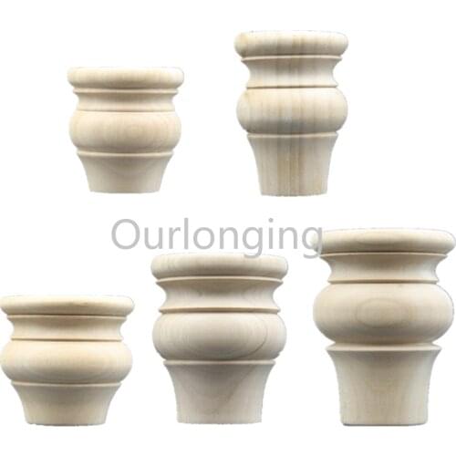 1/4PCS Solid Woode Furniture Legs Feet Protectors Table Carbinet Coach Sofa Leg Foot Home Accessory 6/8/10/12cm Height