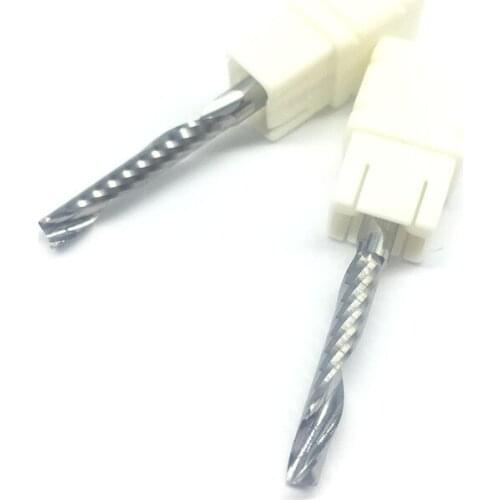 1PC One Flute Spiral 4 4mm 25mm long Wood Milling Cutter high quality PVC Carbide Engraving Cutters CNC router bits acrylic
