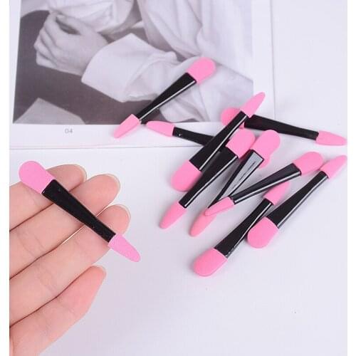 10pcs Powder Brush Double Ended Eyeshadow Applicator Pro Sponge Eye Shadow Make Up Supplies Portable Eye Shadow Brushes