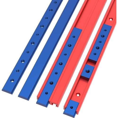 100-450mm Blue Aluminium Alloy T track Slot Slider Sliding Bar M6 M8 Nut 30/45 T-Track Jigs Screw Slot Fastener Woodworking Tool