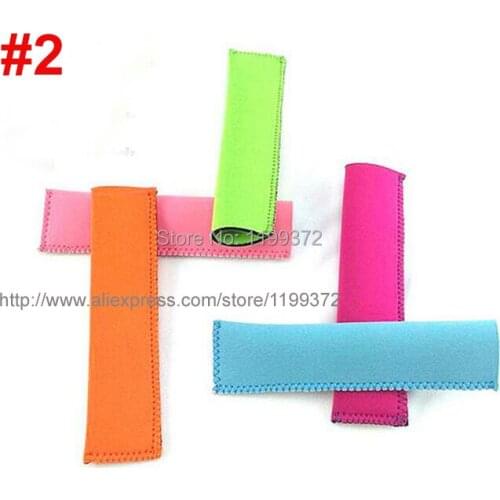 1000pcs Popsicle Neoprene Holders Ice Cream Pop Ice Sleeves Tube Freezer Sleeve Holder mixed colors