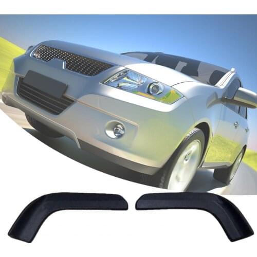 2Pcs Universal Car Front Bumper Spoiler Waterproof Scratch Resistant Black ABS Black Bumper Diffuser Guard Body Kit For Golf