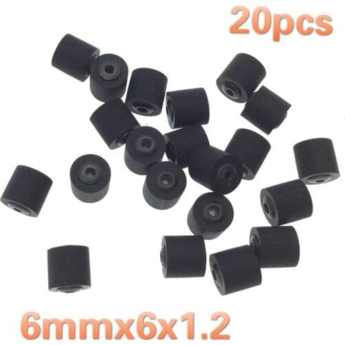 20pcs 6mmx6x1.2 press wheel belt pulley rubber audio pressure recorder cassette deck pinch roller tape recorder Stereo player