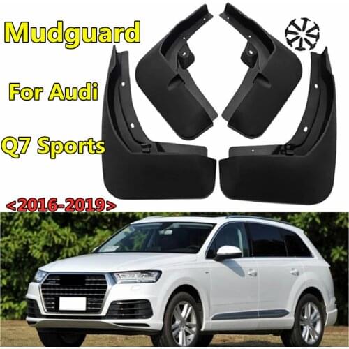 4pcs Car-styling PP Soft Plastic Mudguard Auto Front And Rear Tire Fender Flare For Audi- Q7 Sport S7 2016 2017 2018 2019