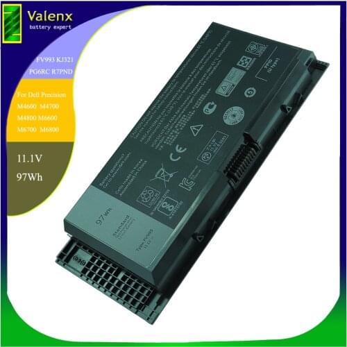11.1v 97Wh FV993 FJJ4W PG6RC R7PND OTN1K5 Laptop Battery For DELL Precision M6600 M6700 M6800 M4800 M4600 M4700