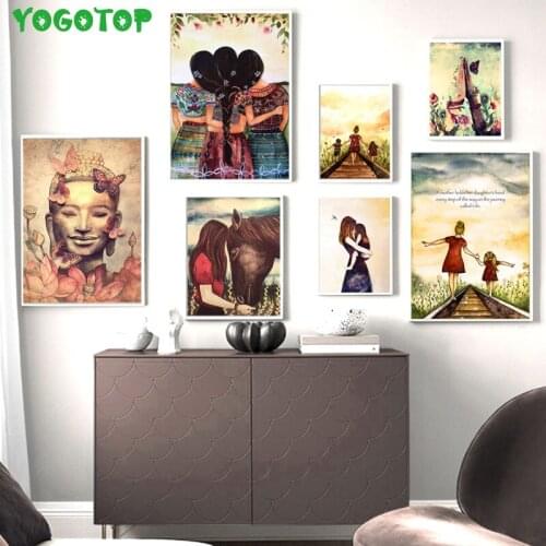 Full Diamond Painting 5D DIY Diamond Embroidery Rhinestones Mosaic Buddha Head sister parent Child Family butterfly Art YY5212