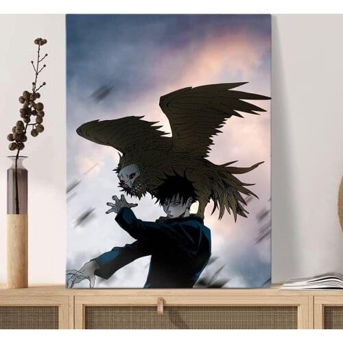 Jujutsu Kaisen Megumi Fushiguro Anime Decoration Home Decor Canvas Painting Living Room Wall Art Pictures Posters Prints