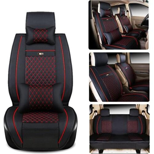Car styling Front/Middle/Rear 7 Car Seat Covers Deluxe PU Leather Car Seat Cushions Kit for MPV HONDA Elysion / GL8 etc