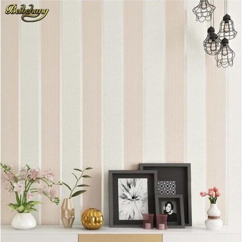 Beibehang Modern Simple Relief Vertical Striped Deer Stripe Nonwoven Fabric Wallpaper Living Room Backdrop Bedroom Full House