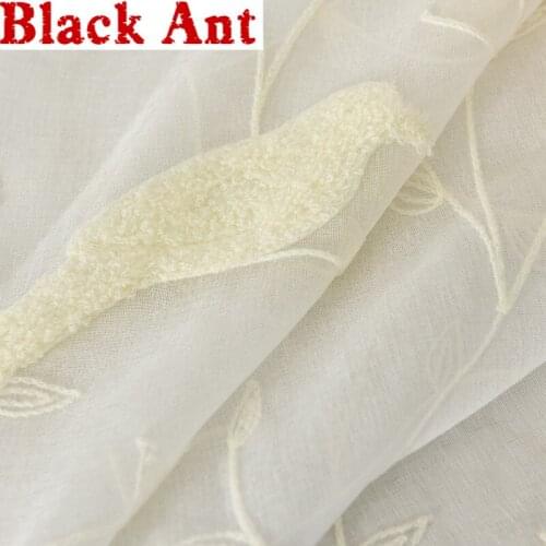 White Tulle Bird Curtain For Window Bedroom Sheer Fabric For Living Room Kitchen Voile Curtain Linen Drape Blinds T&004#40