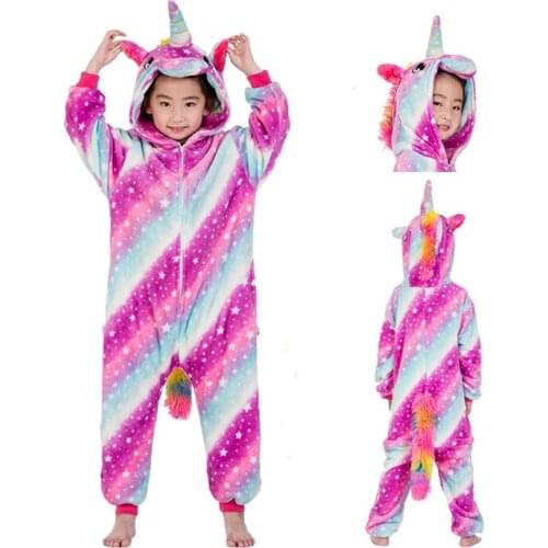 Kids Kugurumi Onesie Animal Costume Flannel Soft Whole Pajama Boy Girl animal anime sleepwear warm suit Christmas clothing