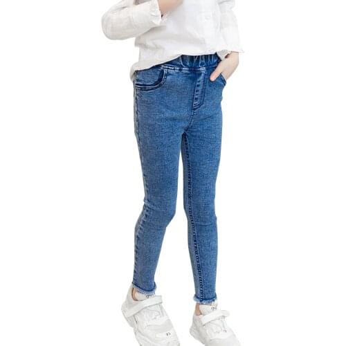 Big Girls Jeans Ripped Kids Jeans For Girls Casual Style Childrens Jeans Spring Autumn Clothes For Girls 6 8 10 12 14