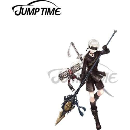 JumpTime 13 x 3.5cm For Nier Automata 9S Creative Car Sticker DIY Decal Laptop Windshield Personality Sunscreen Decor