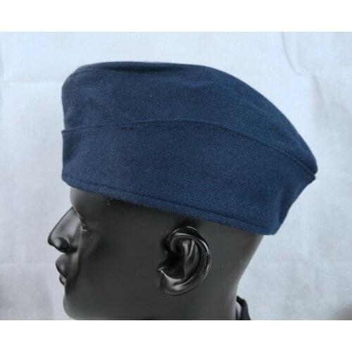 WWII GERMAN LUFTWAFFE EM BLUE WOOL OVERSEAS CAP GARRISON HAT