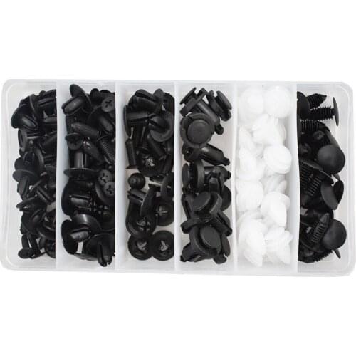 100pcs Box/opp Car Fastener Clip 6 Size Mixed Car Body Push Retainer Pin Rivet Bumper Door Trim Panel Retainer Auto Fastener Kit