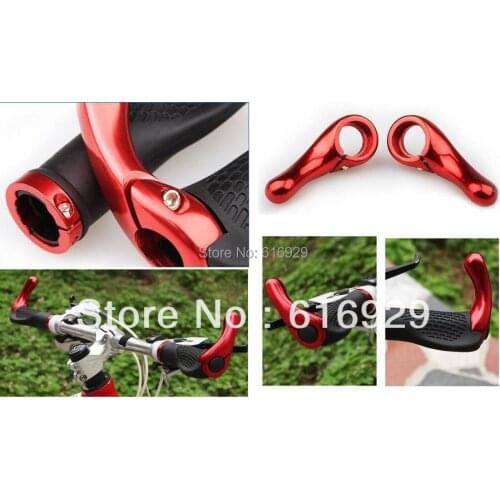 Red bicycle ergonomic Cycling LOCK-ON Bicycle BIKE HANDLEBAR BAR GRIP hand grips+ bicycle Bar End bike bar ends bike handle bar
