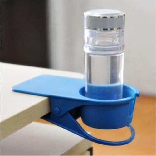 Creative Office Tableside Water Cup Holder Desktop Glass Clamp Storage Saucer Clip Sundries Table Cup Holder Cup Tumbler Holders