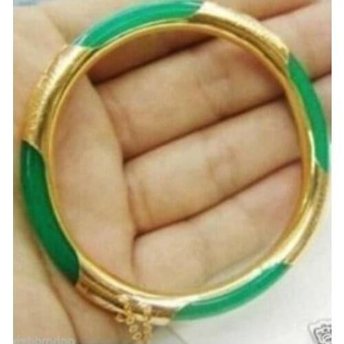 Fashion jewelry Charming Green Natural stone Bracelet Bangle style Fine jewe Noble 100% -Bride jewelry