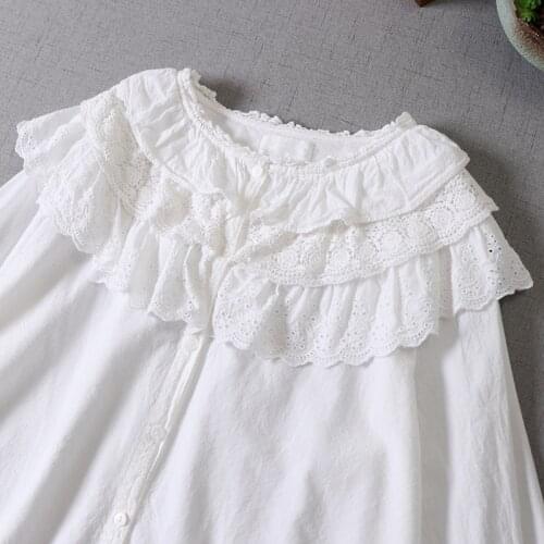 Moricome Blouses With Flounce