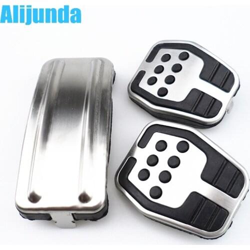 For 2012-2015 2016 For Fit 2017 Ford Focus Mk3 M / T Chrome Foot Pedal Cover Debbie Brake Gas Pad Rest Break Gas Fuel Manuel