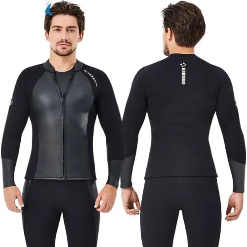 2MM Neoprene Wetsuit Leather Diving jacket & Diving pants for men women Scuba spearfishing surfing Snorkeling thermal swimsuit