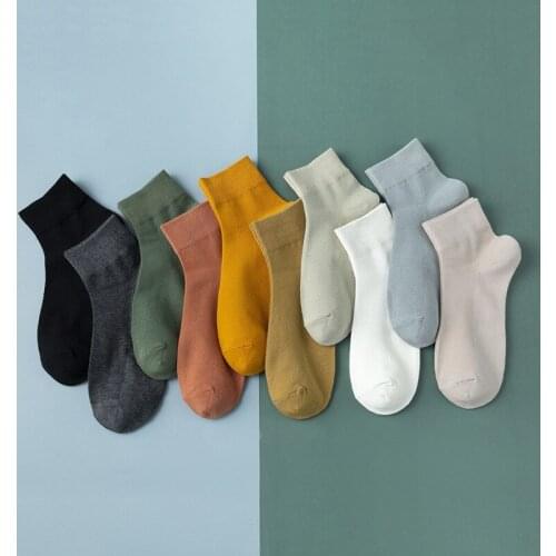 Mens boat socks summer new socks cotton low top boat socks solid casual short tube mens socks