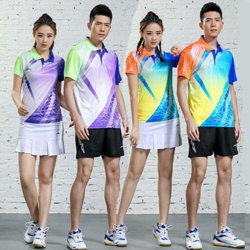New badminton T-shirt women,table tennis shirt for man, Girls tennis clothe ,sportswear tennis uniforms ,ping pong Jerseys 2621