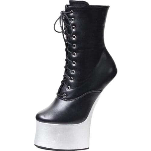 2021 New Novelty 18CM High Hoof Heel Horse Sole Sexy Fetish Pole Dance Cosplay Ankle Boots