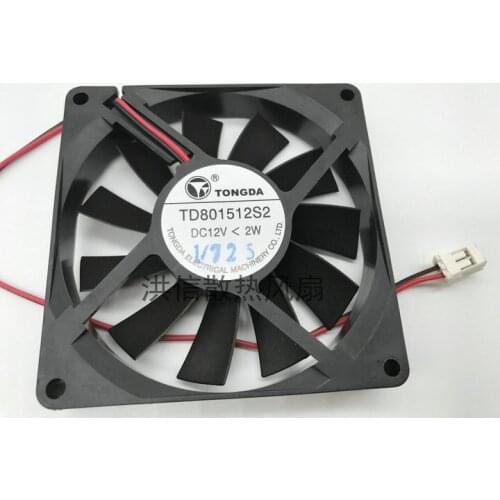 New td801512s3 S2 12V 0.6W 1W 2W refrigerator fan 8cm 8015