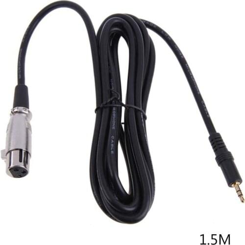 New Xlr 3 Pin Female To Right Angle 1/8 Xlr3f To Right Angle 3.5mm Trs For Dv Camera / Microphone Mic