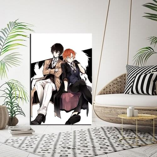 Home Decor Poster Modular Pictures Wall Art Dazai And Chuuya Bungou Stray Dogs Printing Nordic Style Canvas Painting For Bedroom