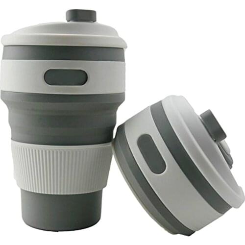 Hot Folding Silicone Cup Portable Silicone Telescopic Drinking Collapsible Coffee Cup Multi-function Foldable Silica Mug Travel