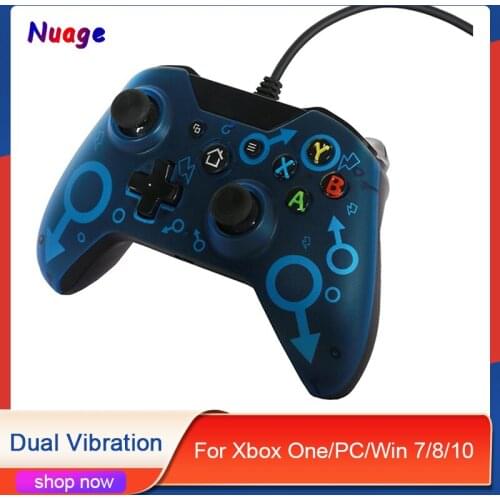 USB Wired Game Handle Controller Gamepad Joypad For Xbox One/PC/Win 7/8/10 Headphone Joysticks Gamepad Dual Trillingen Vibration