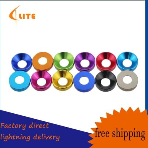 Multi color aluminum alloy metal gasket countersunk flat head umbrella head screw gasket wear resistant scratch drawing 5PCS