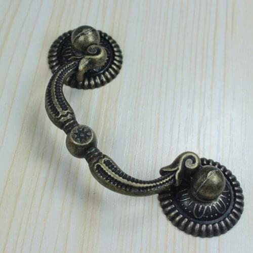 64mm vintage style drop rings antique bronze drawer cabinet pulls knobs 2.5" antique brass handles