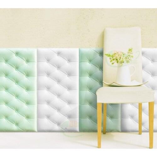 Self-adhesive Anti-collision Wall Mat Childrens Bedroom Bed Soft Cushion 3D Three-dimensional Wall Stickers Thicken lt