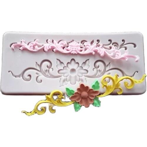 Flower Leaf Silicone Fondant Resin Mold for DIY Pastry Cup Cake Dessert Chocolate Lace Decoration Supplies Kitchen Tool Baking M