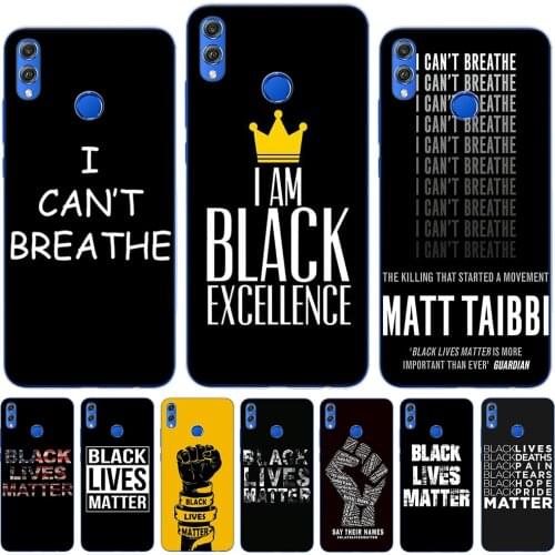 I AM BLACK EXCELLENCE Silicone Phone Case For Huawei Honor 10 20 Lite Pro 10i 8X 9X Mate 30 20 10 Lite Pro Soft TPU Cover