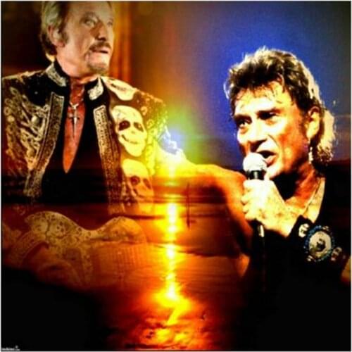 Johnny Hallyday Printed Water-Soluble Canvas 11CT Cross Stitch Set Embroidery DMC Threads Knitting Handicraft Stamped
