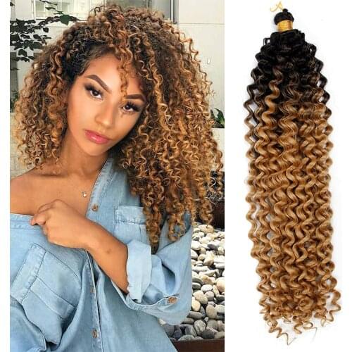 YxCheris Synthetic Crochet Hair Braiding Hair Extensions Water Wave Braids Blonde 613 Bundles Freetress Afro kinky Twist Bulk