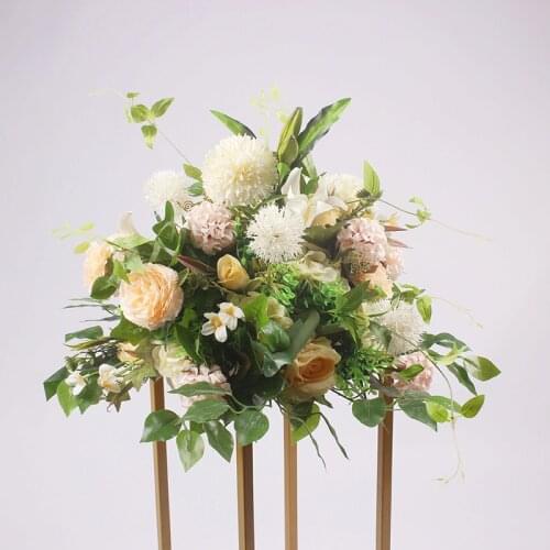 38cm silk rose peony artificial flower ball hydrangea centerpieces arrangement decor wedding backdrop T station stand flowers