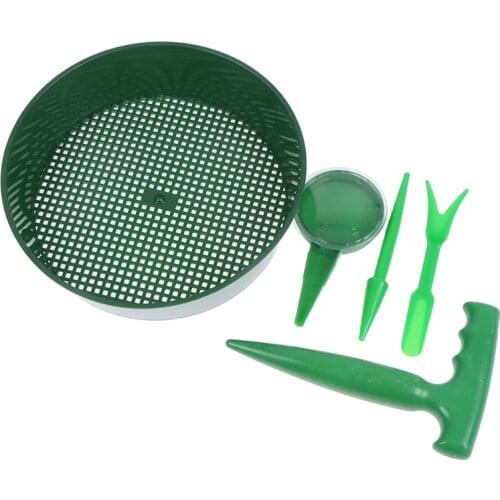 5Pcs/set Plant Seed Sower Planter Soil Sieve Hand Held Flower Grass Plant Seeder