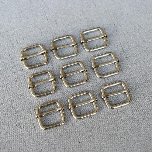 50 Pieces 20mm Silver Metal Heavy Duty Adjust Tri-glide Buckle Slider Loop Thickness Shoulder Leather Bag Strap Belt Rectangle