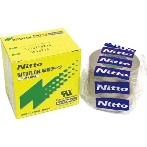 973UL-S T0.13mm*W50mm*L10m Japan Nitto Denko PTFE Tape NITOFLON Fiber Glass Tape (5pcs/lot)
