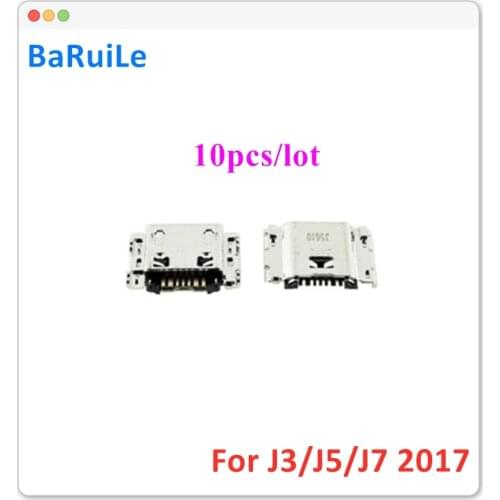 BaRuiLe 10pcs micro mini usb charging Port dock jack socket Connector for Samsung Galaxy J3 J330 J5 J530 J530F J7 J730 2017