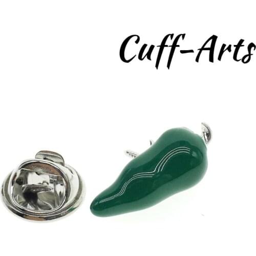 Cuffarts Brooch For Green Chilli Pepper Lapel Pin 2018 Women Accessories Jewelry Brooch Pepper Pin Enamel Broche Men P10068