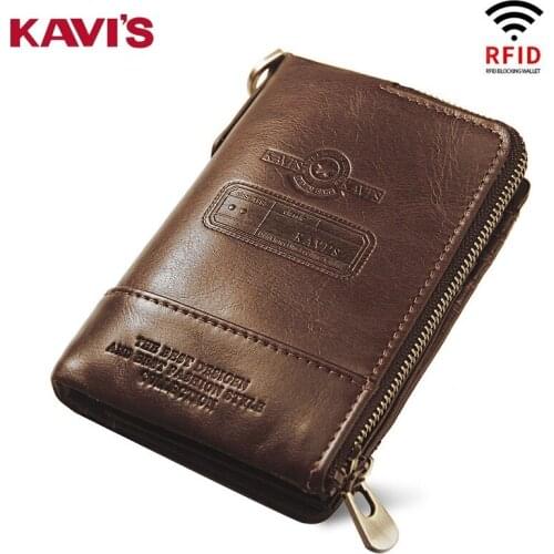 Wallets for Man Anti-theft Brushed Leather Mens Short Wallet Crazy Horse Leather Fashion Multifunctional Coin Purse