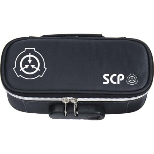 SCP Special Containment Procedures Foundation Secure Contain Makeup Bag Student Pencil Case Storage Password Bag Cosplay Props