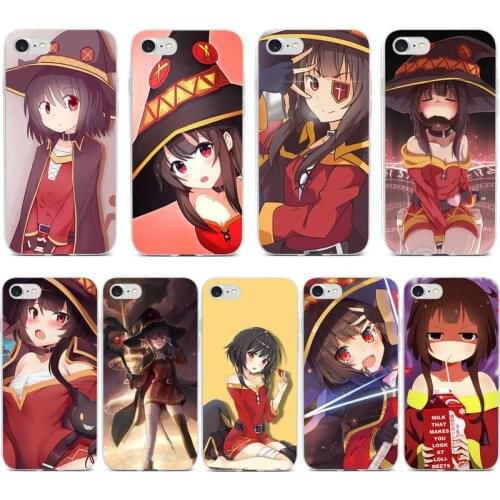 XSPING Japan Anime Konosuba Megumin Phone Case For iPhone 12 Mini 11 Pro XS Max X XR 7 8 Plus